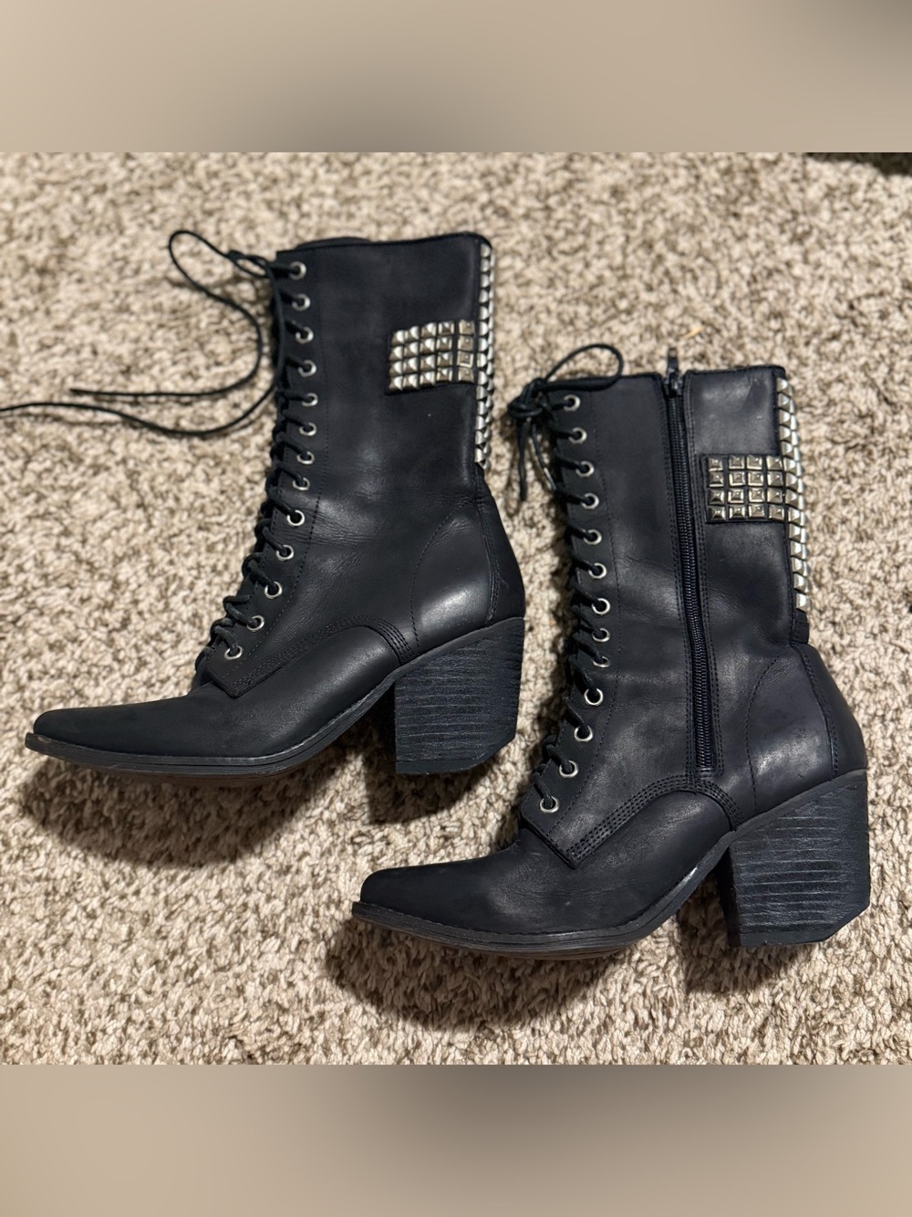 Jeffrey Campbell holy roller studded boots